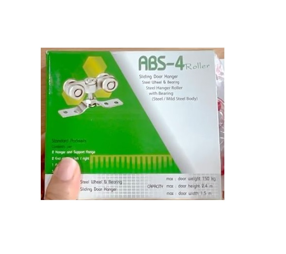 ล้อบานเลื่อนโลหะ(ABS-4)กล่องเขียว