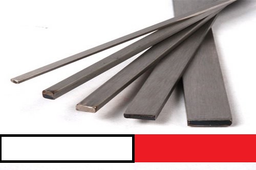 [bari0037] เหล็กแบน2 1/2"x4มม.ขาวแดง ▃