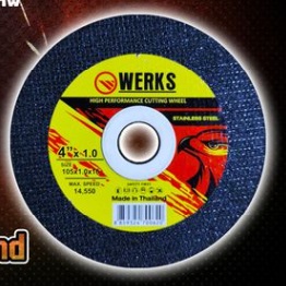 [cuts0046] ใบตัดสแตนเลส 4" WERKS(1แถม1)