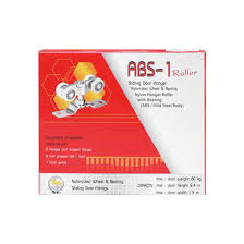 [lock0084] ล้อบานเลื่อนพลาสติก(ABS-1)กล่องแดง