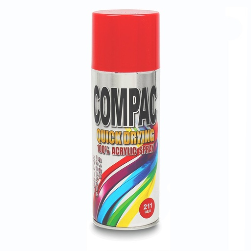 [colr0063] สีสเปย์ compac # 211 แดง
