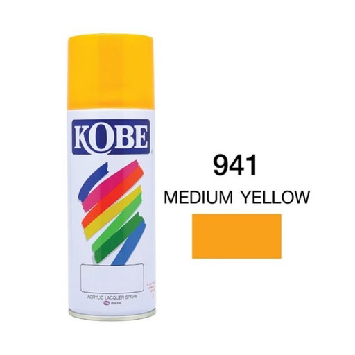 [colr0084] สีสเปรย์KOBE#0941 เหลืองเข้ม