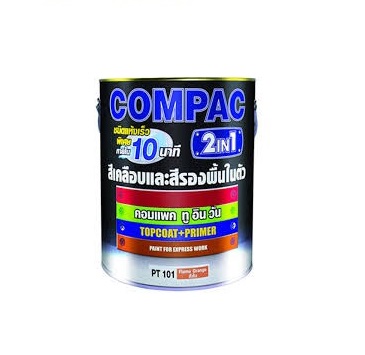[colr0089] สีเคลือบทับหน้าcompac 2in1 # 107 (ขาว)
