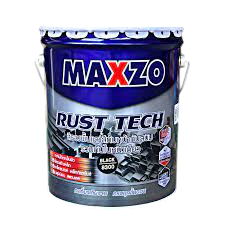 [colr0109] สีเคลือบเงาMAXZO8300 สีดำด้าน (ถัง) v