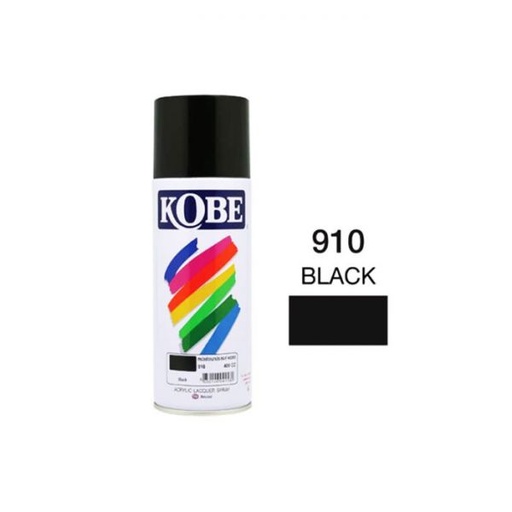[colr0077] สีสเปรย์KOBE#0910 ดำเงา