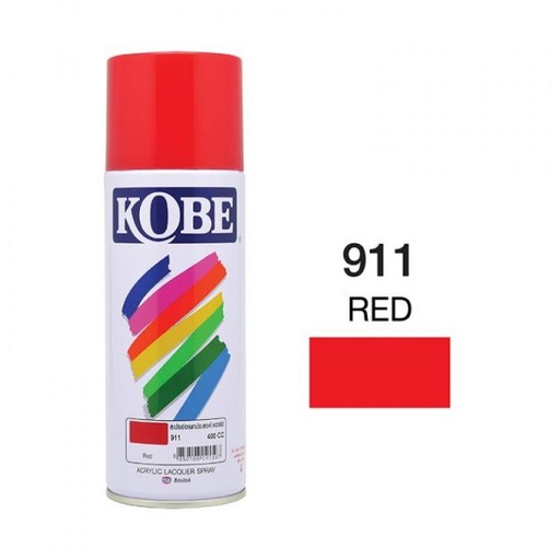 [colr0078] สีสเปรย์KOBE#0911 แดง