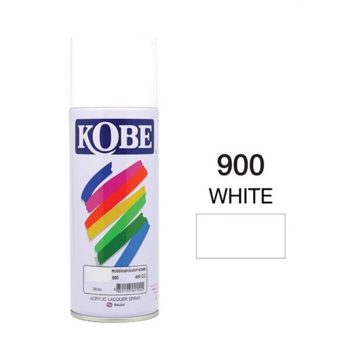[colr0075] สีสเปรย์KOBE#0900 ขาว