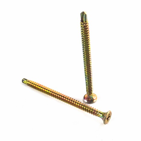[scre0092] สกรูปลายสว่าน F8x21/2" รุ้ง (50ตัว/ถุง)